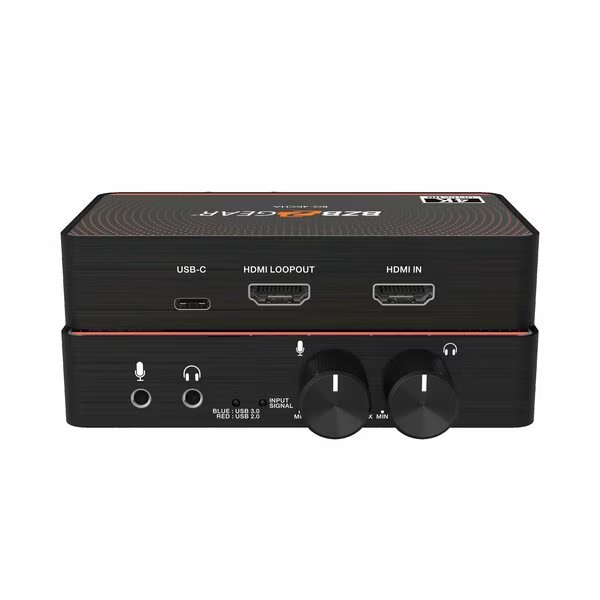 USB-C 4K60 Video Capture Card with Scaler, HDMI 2.0 loop out, Audio & HDR10 to SDR Conversion, Bzbgear, Mfr#: BG-4KCHA